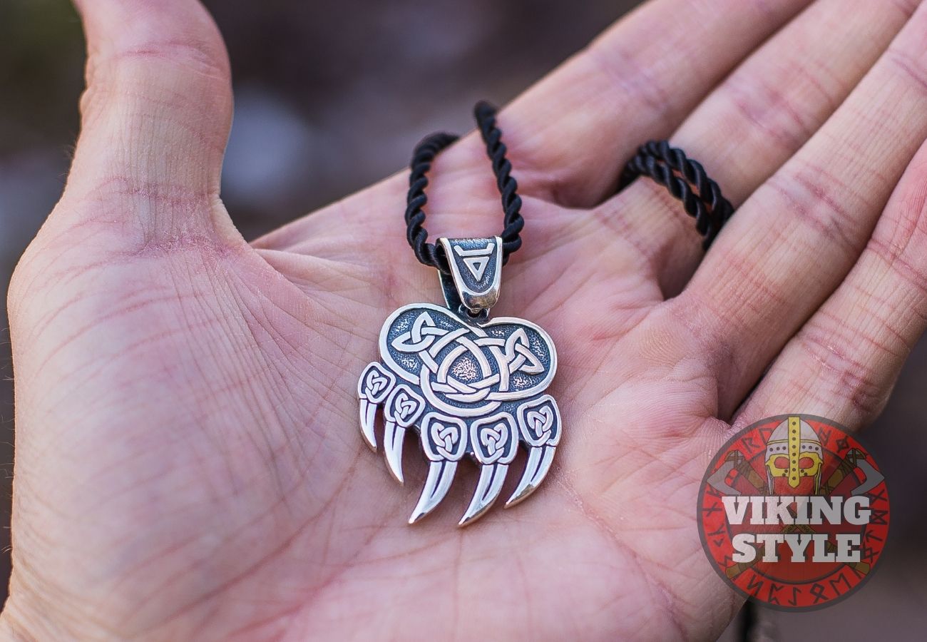 Bear Paw Pendant - Bjørn, 925 Silver