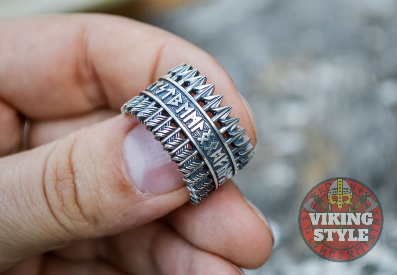 Runic Ring - Arrow, 925 Silver