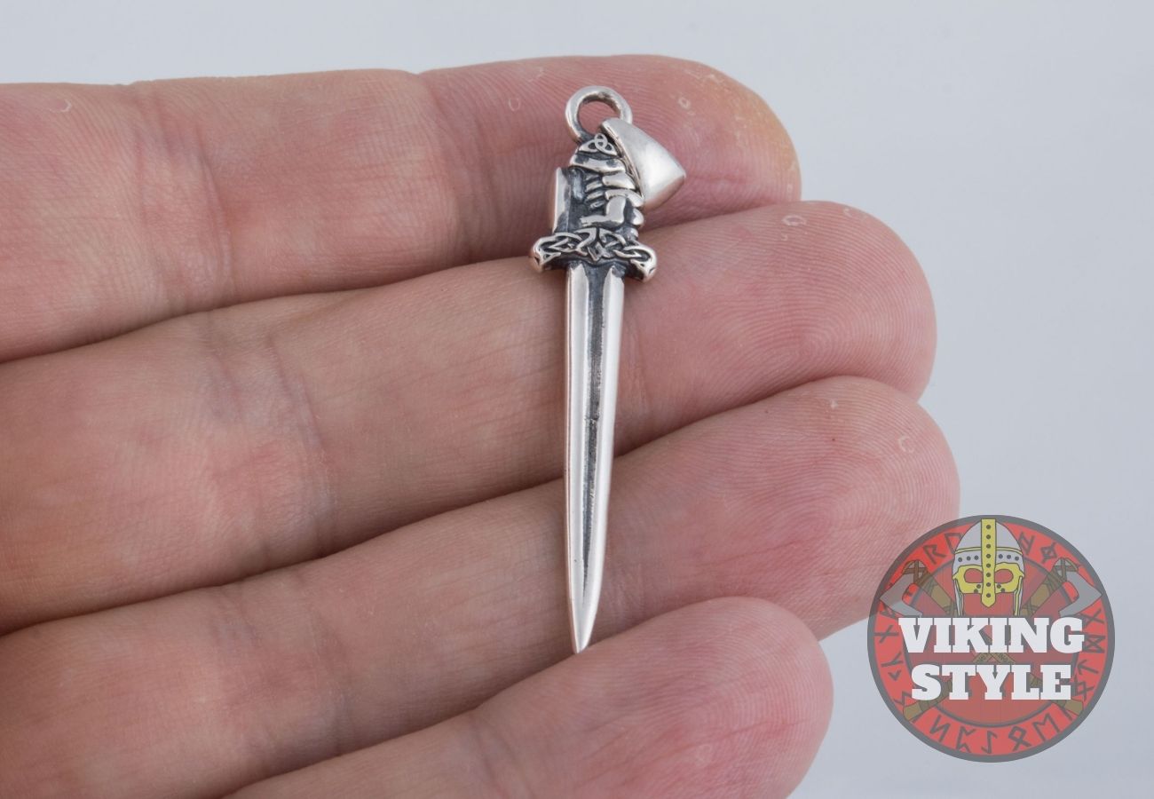 Viking Sword Pendant - 925 Silver