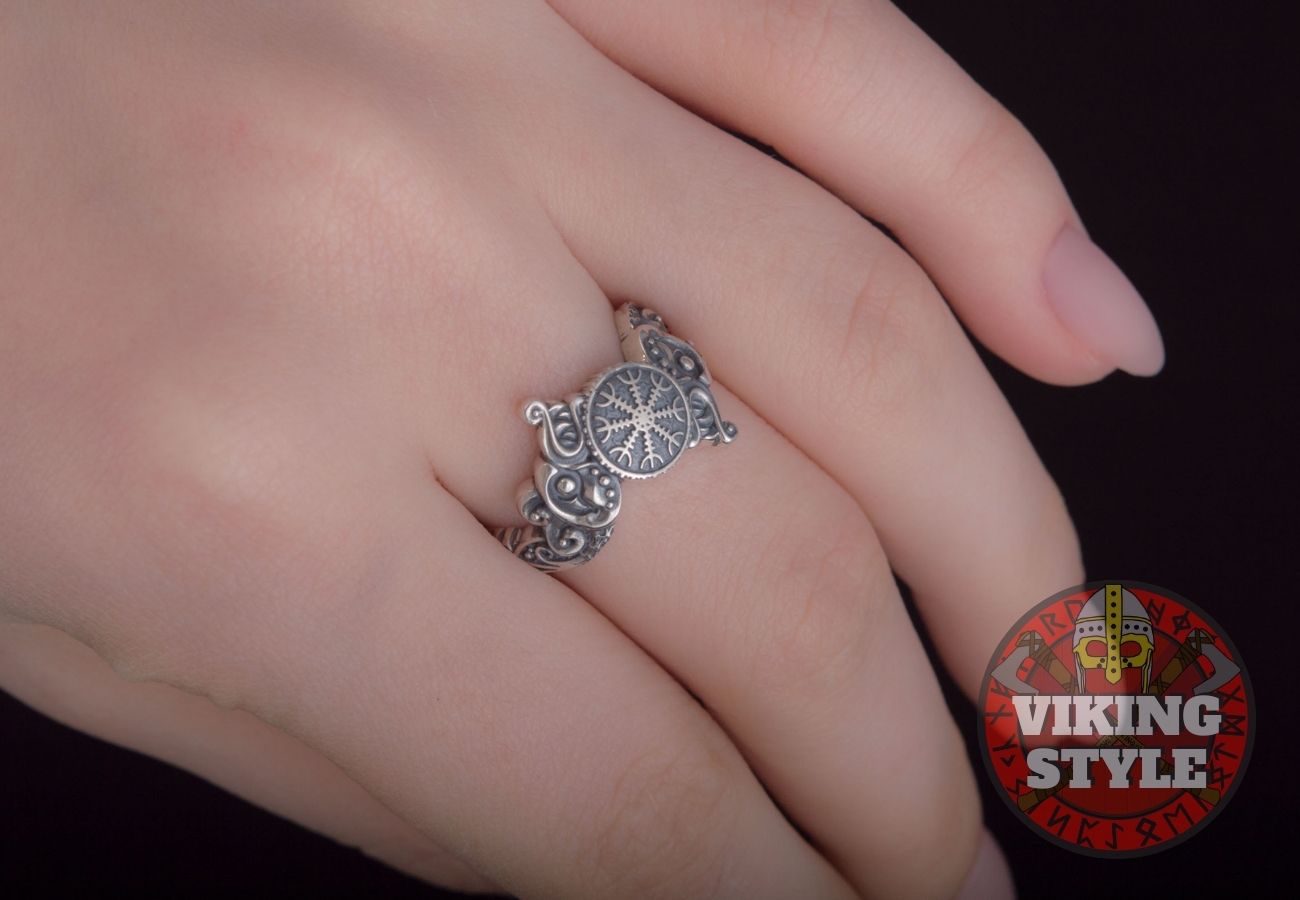 Ægishjálmur Ring - Serpent, 925 Silver