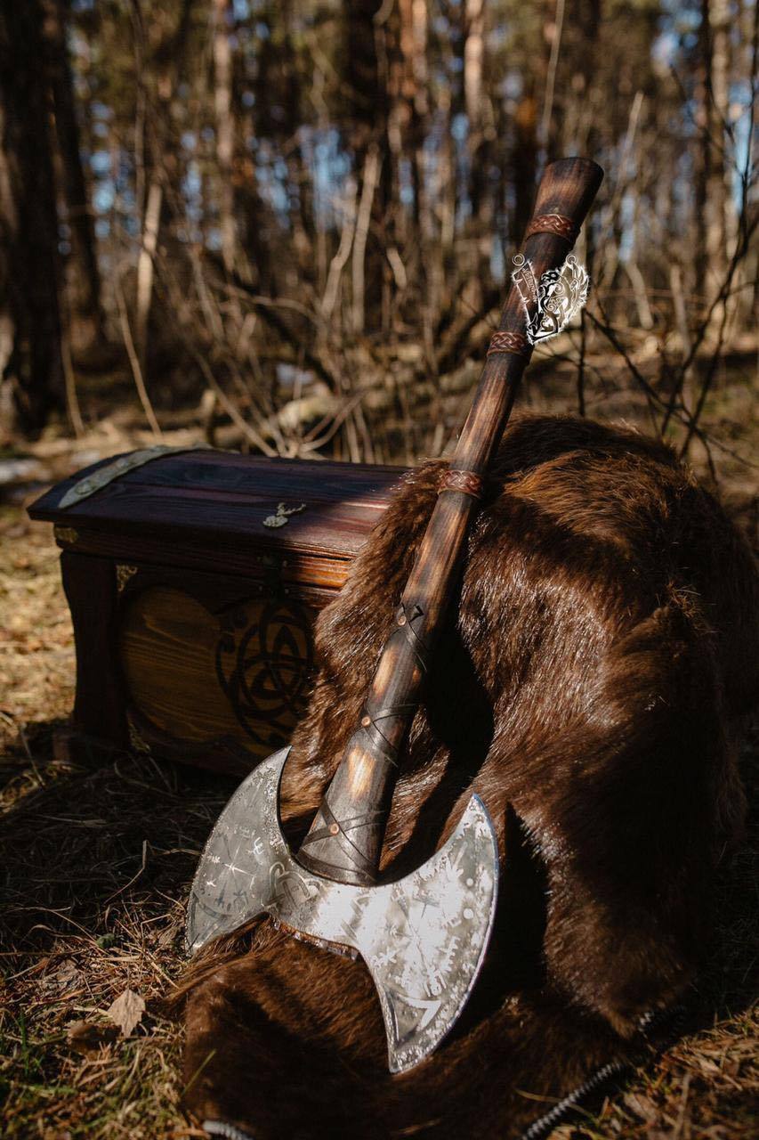Engraved Double Sided Axe