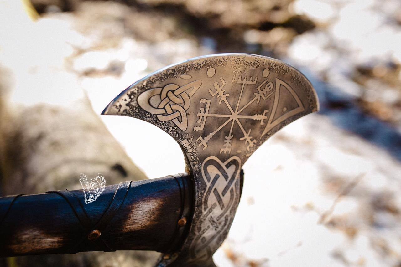 Engraved Double Sided Axe