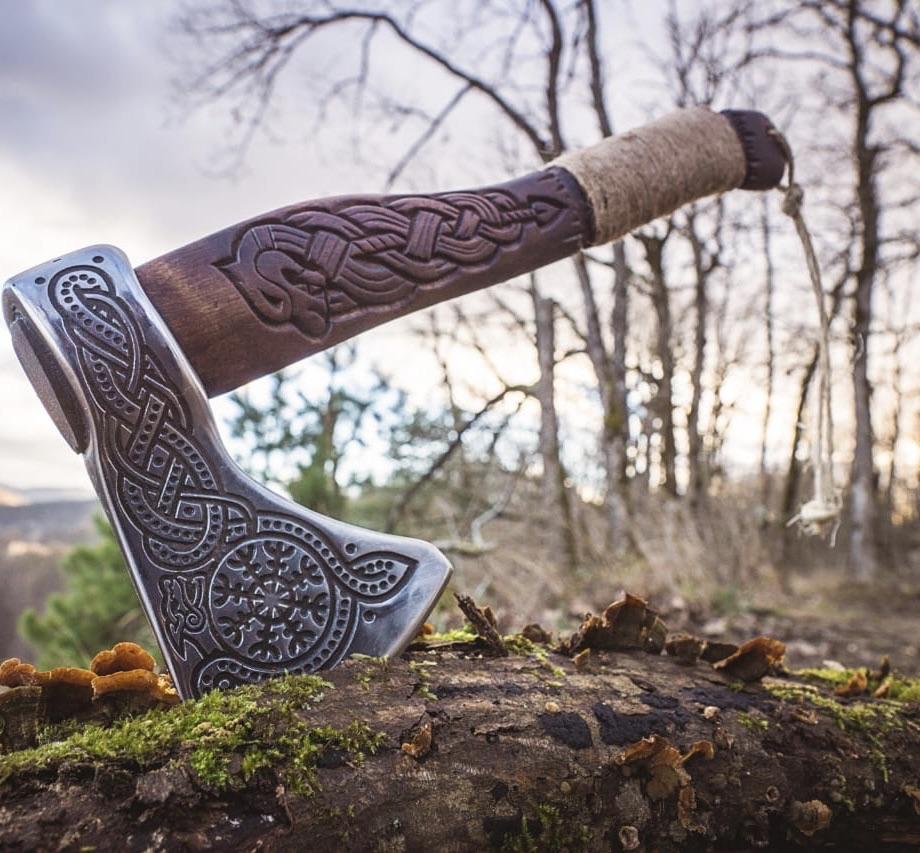 Handmade Viking Axe - Aegishjalmr