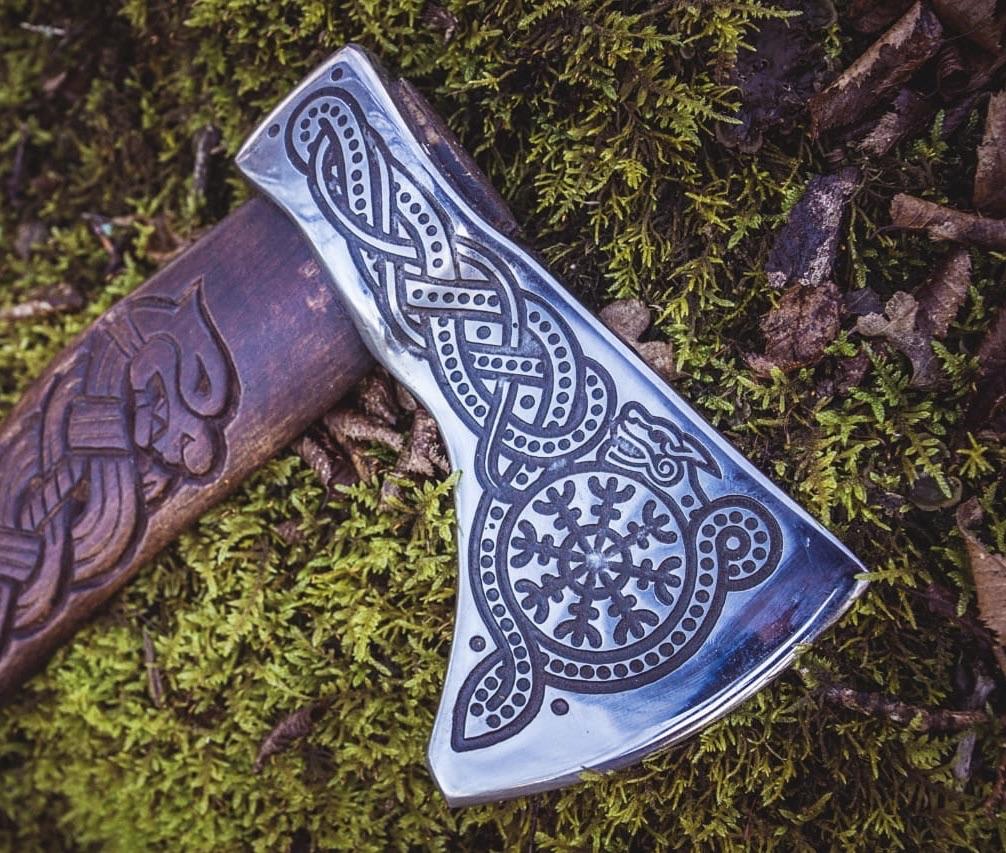 Handmade Viking Axe - Aegishjalmr