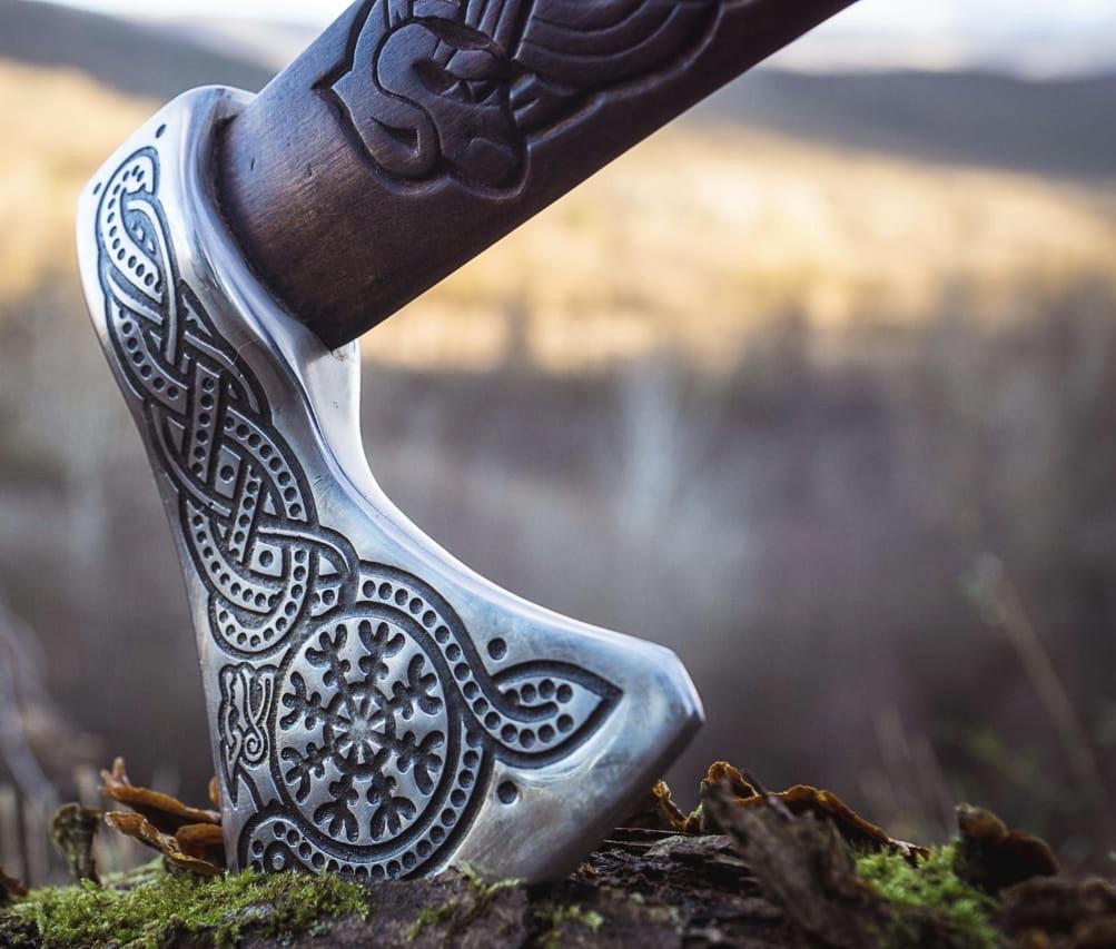 Handmade Viking Axe - Aegishjalmr