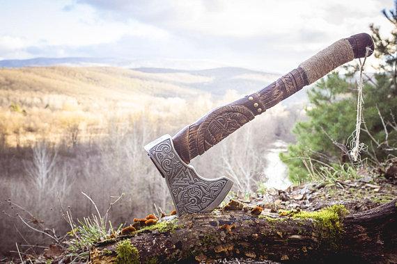 Handmade Viking Axe - Allfather design