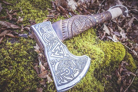 Handmade Viking Axe - Allfather design