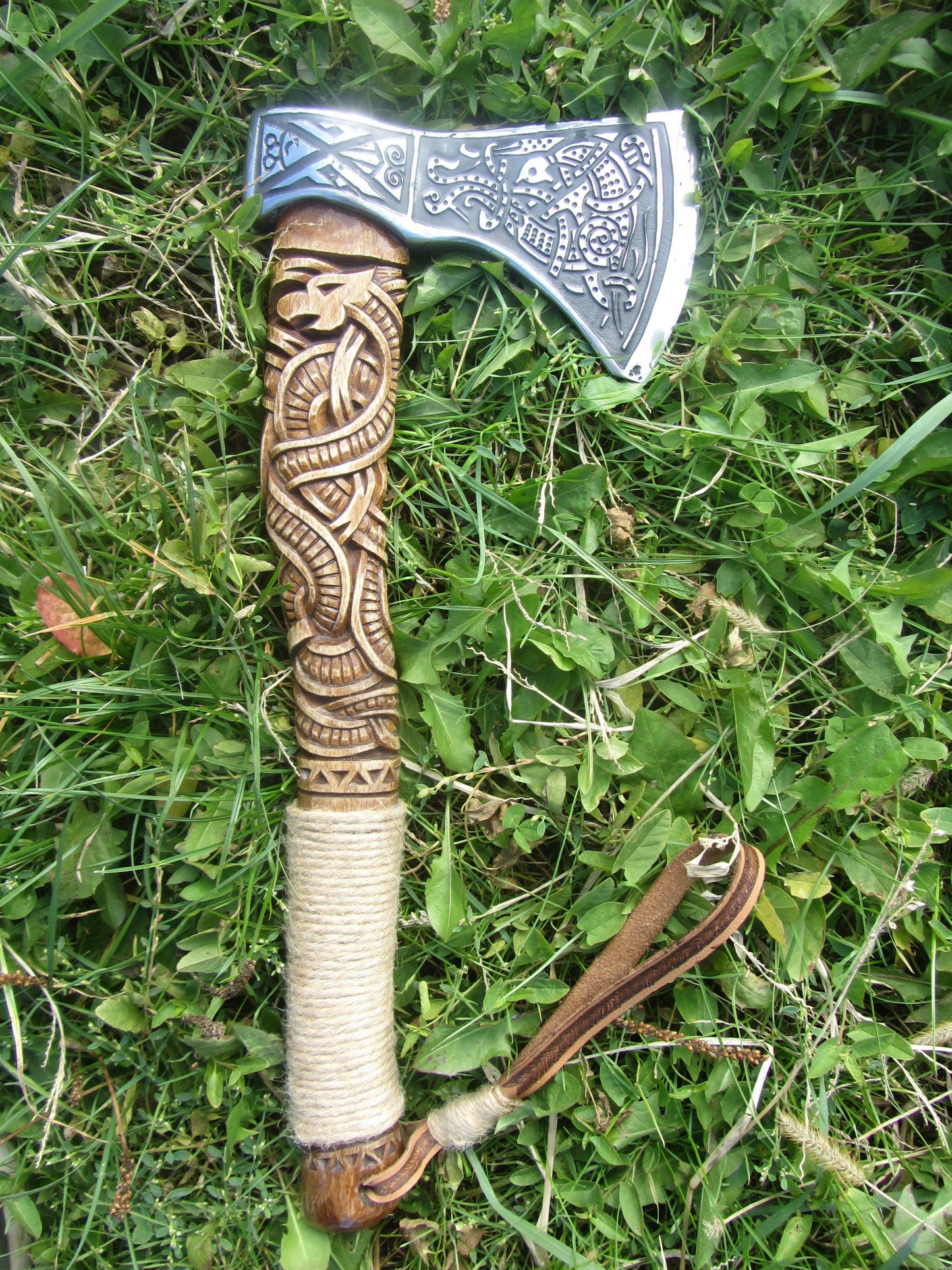 Handmade Viking Axe - Dragon
