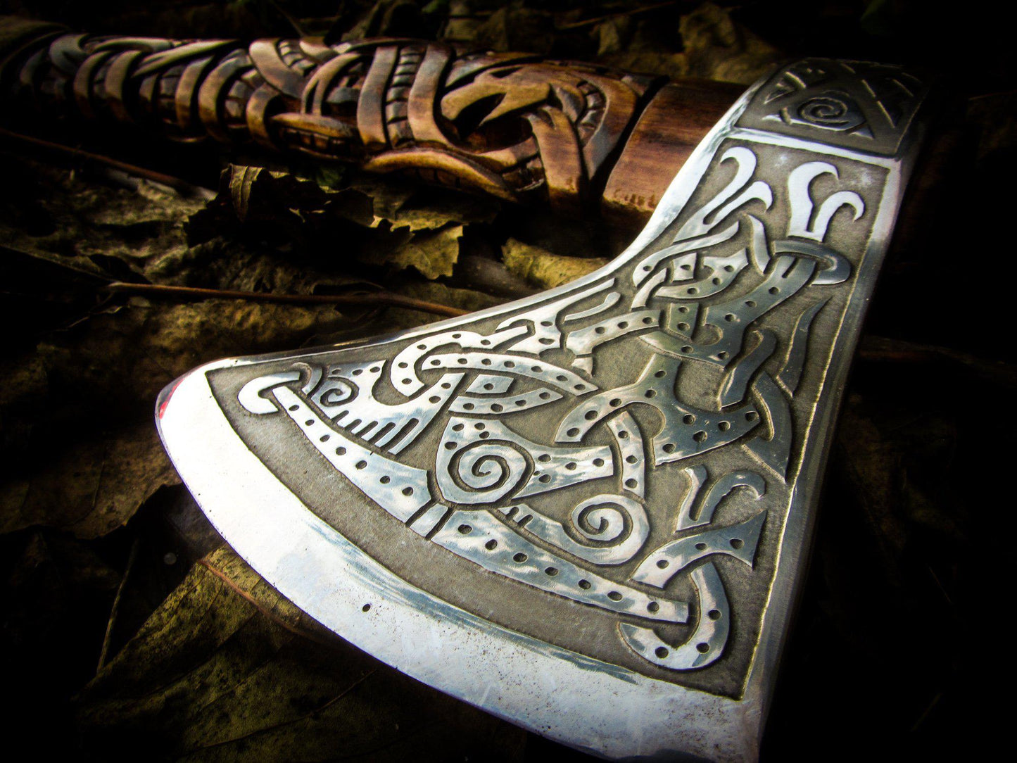 Handmade Viking Axe - Dragon