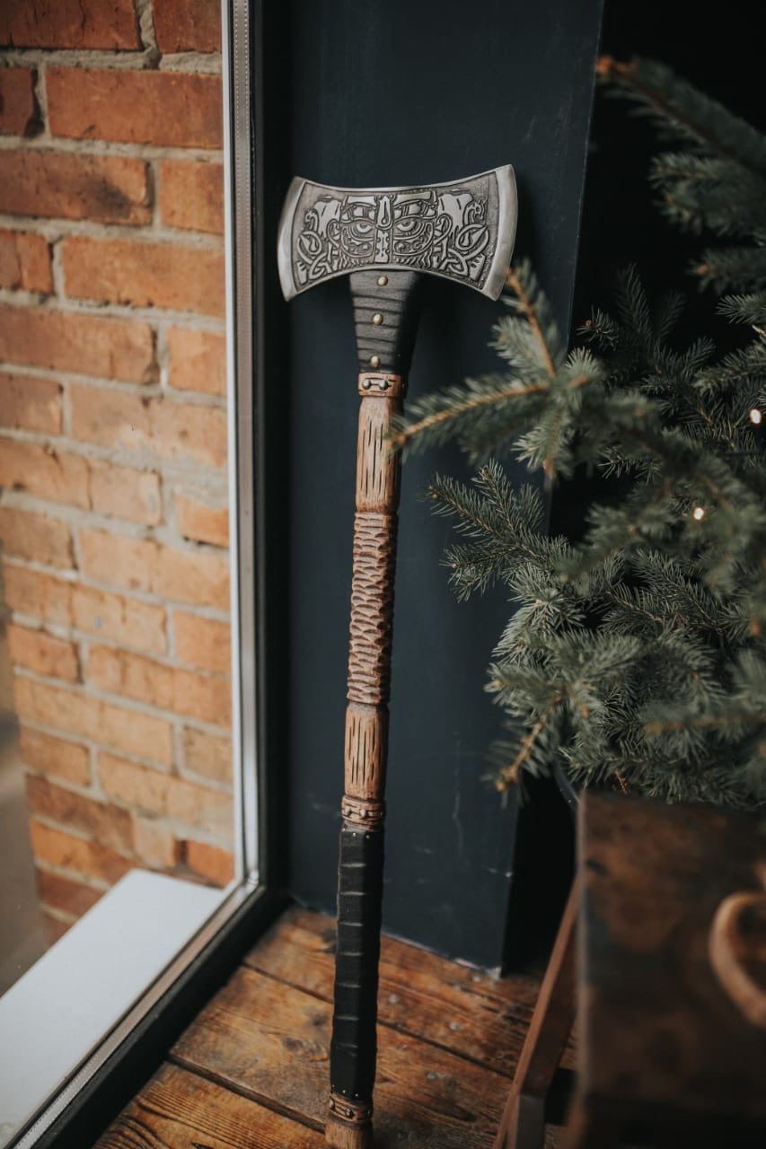 Engraved Double Bladed Axe