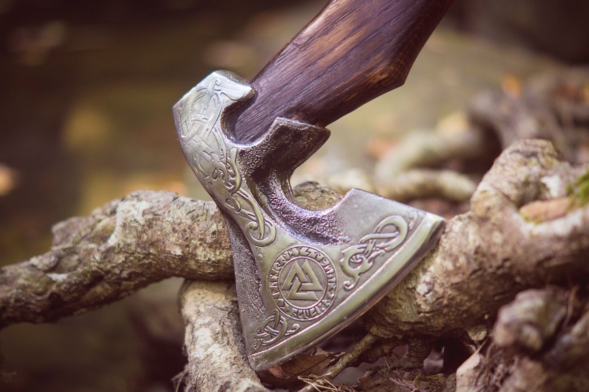 Valknut Viking Axe