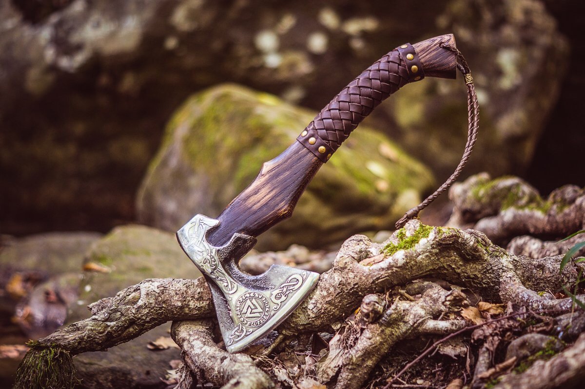 Valknut Viking Axe