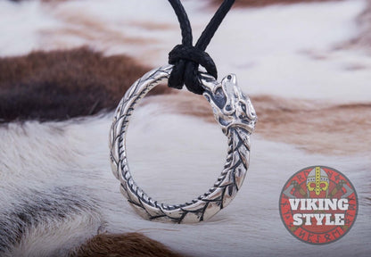 Jörmungandr Pendant - World Serpent, 925 Silver