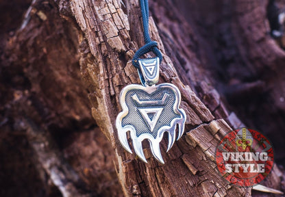Bear Paw Pendant - Bjørn, 925 Silver
