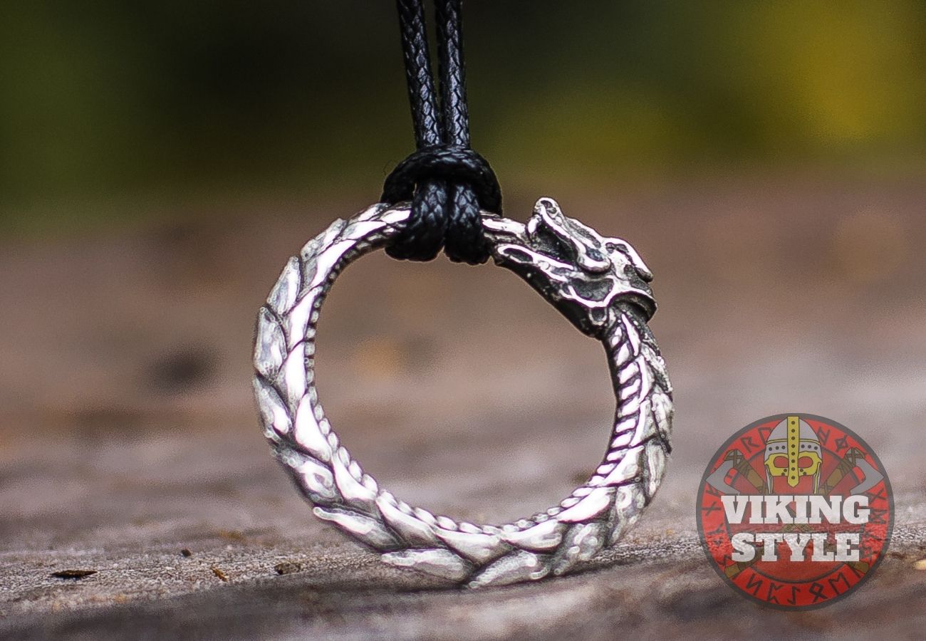 Jörmungandr Pendant - World Serpent, 925 Silver