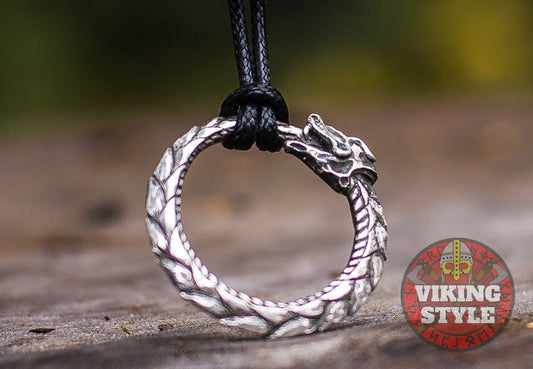 Jörmungandr Pendant - World Serpent, 925 Silver