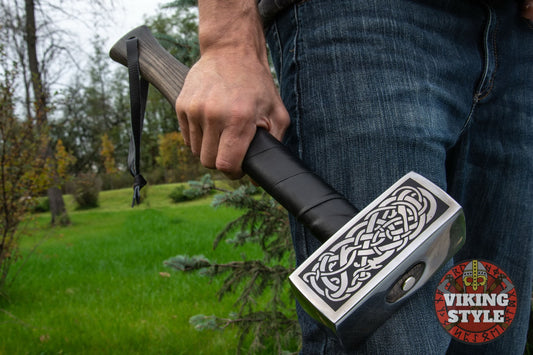 Handmade Viking Hammer - Jormungandr