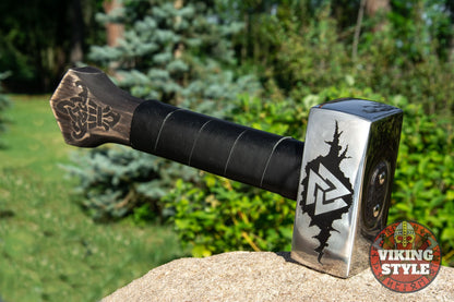 Handmade Viking Hammer - Valknut