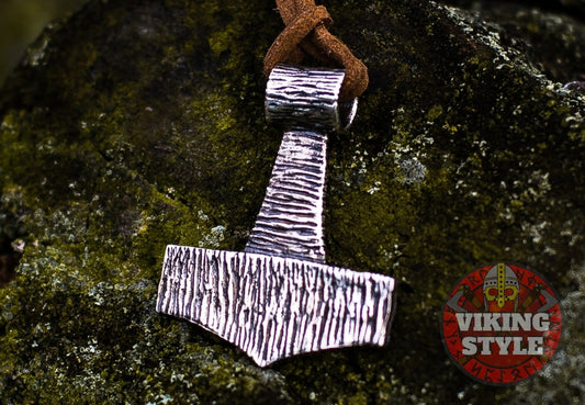 Mjölnir Pendant - Stripe, 925 Silver