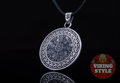 Ægishjálmur Pendant - Endless Knot, 925 Silver