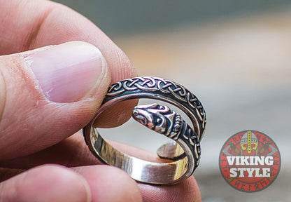 Adjustable Ring - Endless Knot, 925 Silver