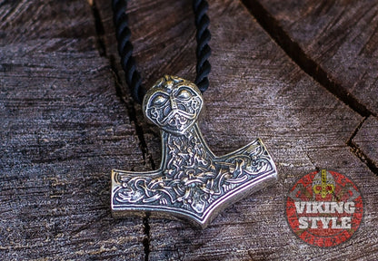 Mjölnir Pendant - Face, 925 Silver