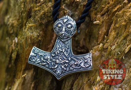 Mjölnir Pendant - Face, 925 Silver