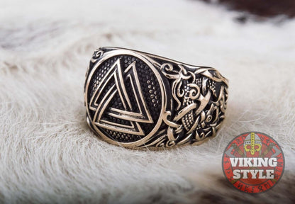 Valknut Ring - Mammen, Bronze