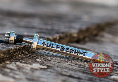 Viking Sword Pendant - Engraved, 925 Silver