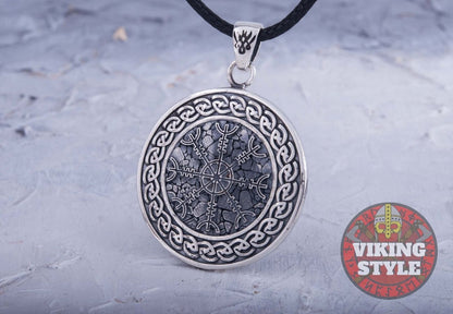 Ægishjálmur Pendant - Endless Knot, 925 Silver