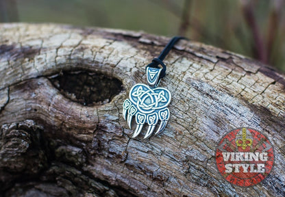 Bear Paw Pendant - Bjørn, 925 Silver