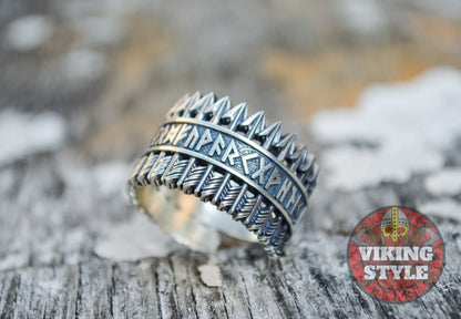 Runic Ring - Arrow, 925 Silver