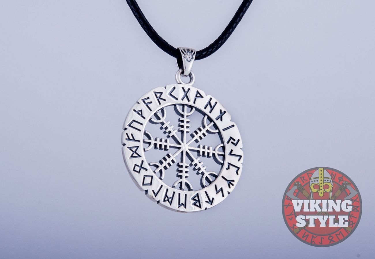 Ægishjálmur Pendant - Runic, 925 Silver