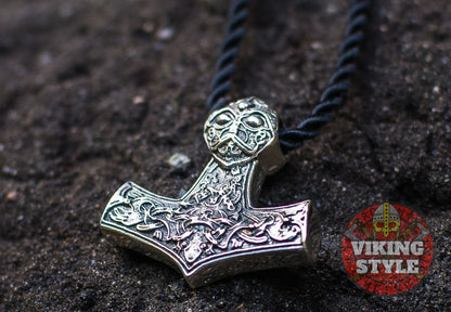 Mjölnir Pendant - Face, 925 Silver