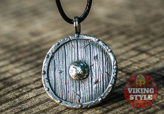 Viking Shield Pendant - 925 Silver