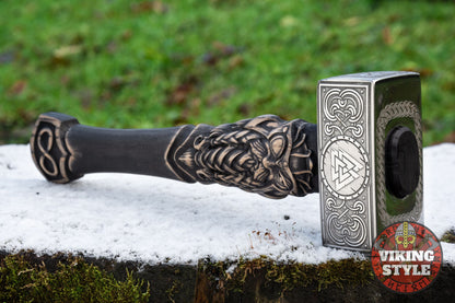 Handmade Viking Hammer - Odin & Valknut