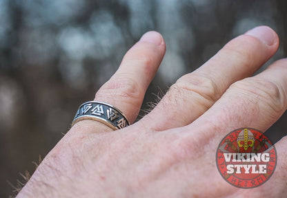 Valknut Ring - Band, 925 Silver