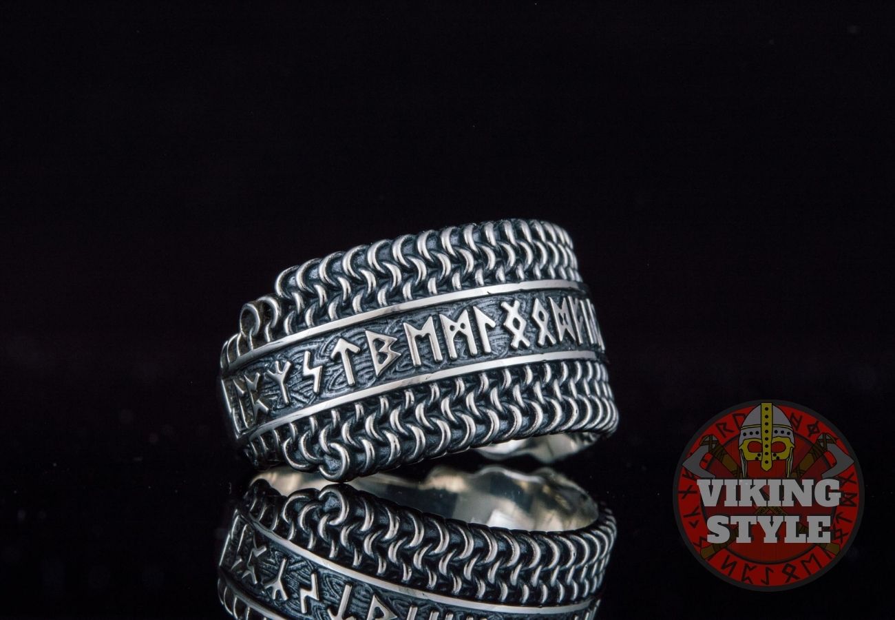 Runic Ring - Chainmail, 925 Silver