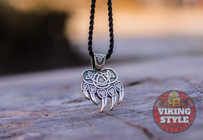 Bear Paw Pendant - Bjørn, 925 Silver