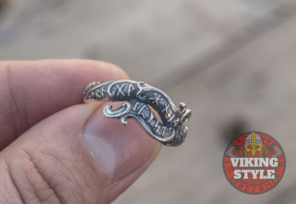 Runic Ring - Root, 925 Silver