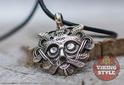 Gnezdovo Mask Pendant - 925 Silver