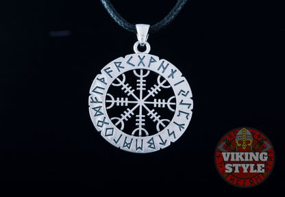 Ægishjálmur Pendant - Runic, 925 Silver