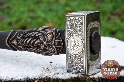 Handmade Viking Hammer - Odin & Valknut