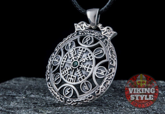 Vegvisir Pendant - Serpent, 925 Silver
