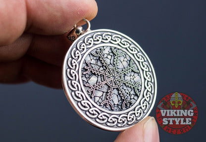 Ægishjálmur Pendant - Endless Knot, 925 Silver