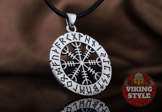 Ægishjálmur Pendant - Runic, 925 Silver