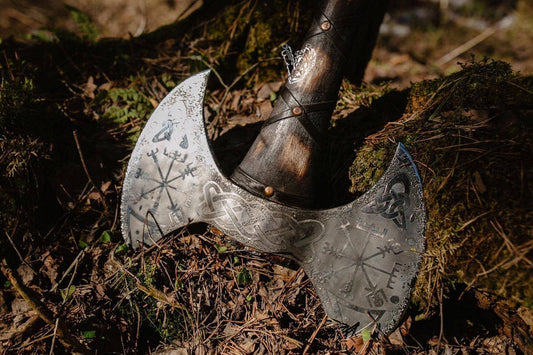 Engraved Double Sided Axe