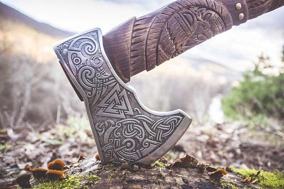 Handmade Viking Axe - Allfather design