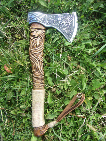 Handmade Viking Axe - Dragon