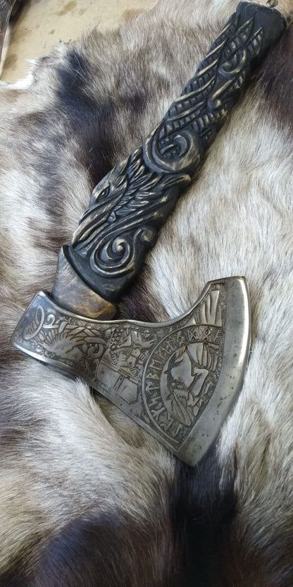 Handmade Viking Axe - Vedrfolnir